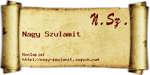 Nagy Szulamit névjegykártya