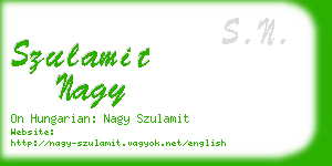 szulamit nagy business card